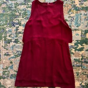 Maroon Scalloped Dress